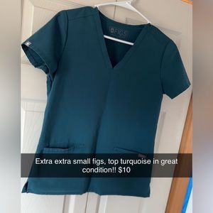Turquoise FIGS scrub top